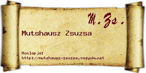 Mutshausz Zsuzsa névjegykártya